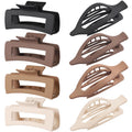 CHANDAT Hair Clips for Women, Flat Hair Clips, 8 pcs, 2style - Brown