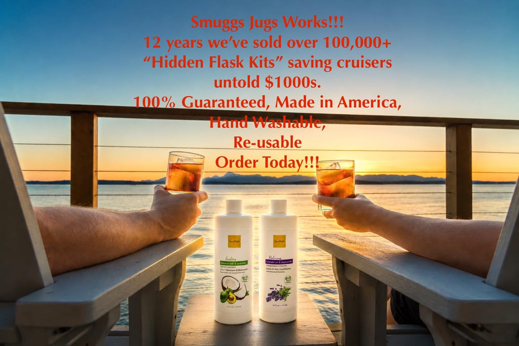 Smuggs Jugs Cruise Flasks for Alcohol Hidden Liquor Container Disguised