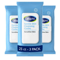 Cetaphil Cleansing Face & Body Wipes, Fragrance Free, 25ct, 3-Pack