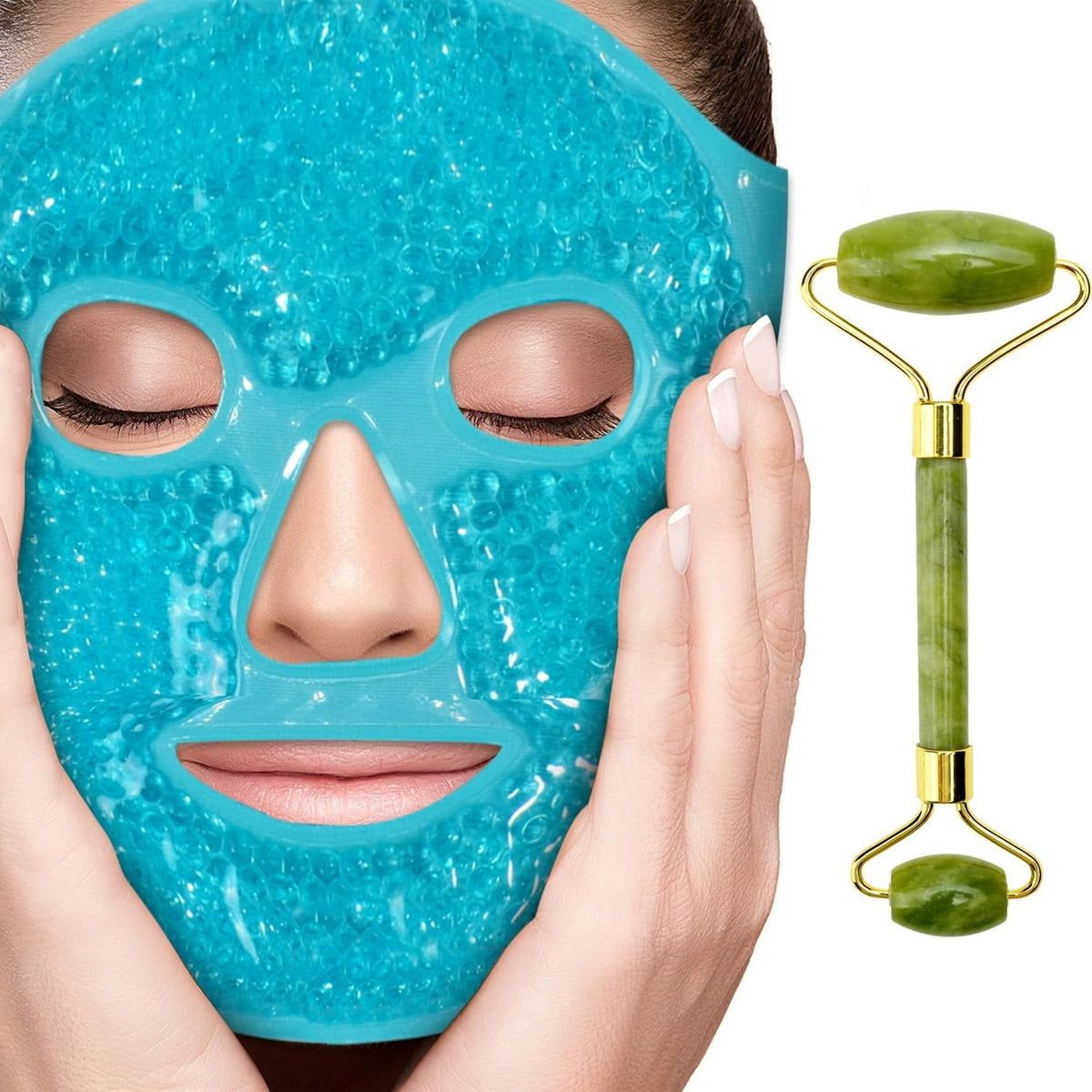 Perfecore Cooling Gel Eye Mask Cold Compress for Puffy Eyes, Dark Circles, Headaches, Purple