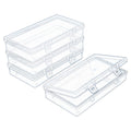 4 Pack Rectangular Clear Plastic Storage Containers 6.1x3.3x1.18 inch