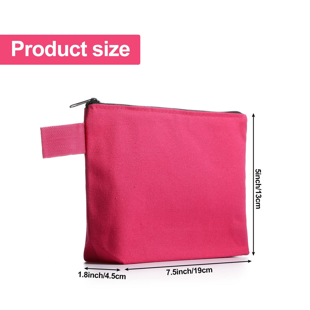 Saintrygo 30 Pcs Canvas Makeup Bags Bulk, Travel Cosmetic Zipper Pouch Blank DIY Multipurpose Toiletry Bag Hygiene Pouch for Women Purse Pencil Case (7.5 x 5 x 1.8 Inch,Classic)