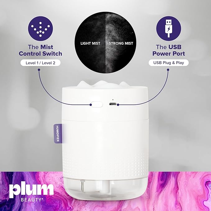 Plum Beauty Portable Facial Steamer - Face Steamer for Facial Deep Cleaning
