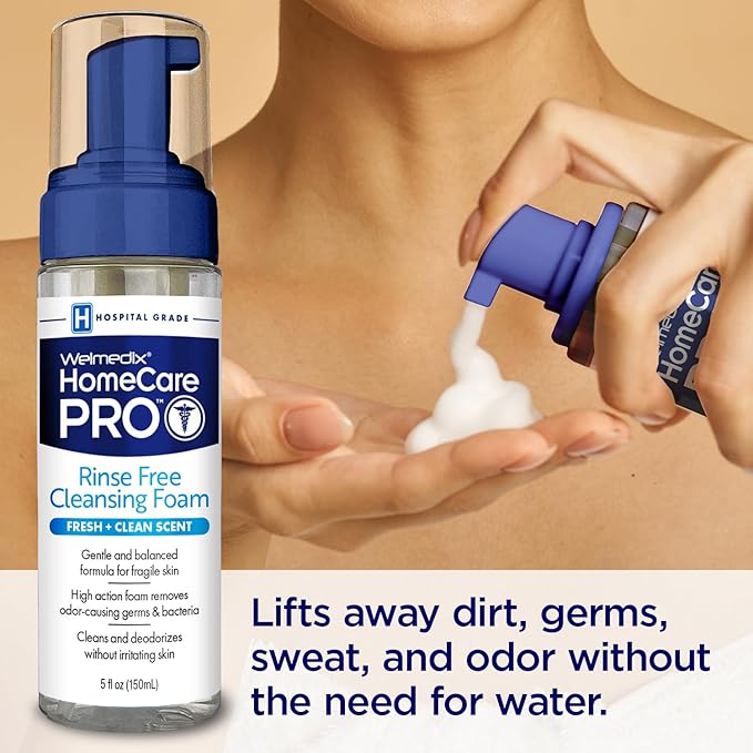 Welmedix No Rinse Cleansing Foam - Rinse Free & Waterless Body Wash