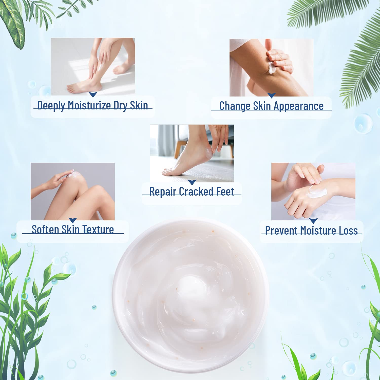 OUKEYA Urea Cream 40 Percent,Foot & Hand Cream for Dry Cracked,Urea Lotion for Feet Maximum Strength(2 Packs)