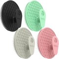 Silicone Body Scrubber 4 Pack, BEAUTAIL Shower Bath Scrubber, Gentle Exfoliating Brush for Women Men Sensitive Skin, More Hygienic Than Traditional Loofah, Long Lasting (Black+Gray+Pink+Green)