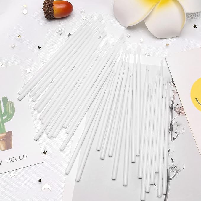Akstore 600 PCS Disposable Micro Applicators Brush Eyelash Extension (White)