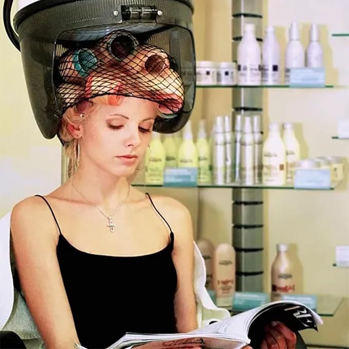 6 Pcs Triangle Hair Net Women Black Mesh Extra Large Sleeping Plopping Cap Salons Holding Drying Curly Hair Styles for Rollers Good Service Workers