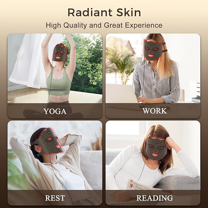 Red Light Therapy for Face, Red Light Mask, 7-1 Colors LED Light Therapy mask, Rechargeable LED Face Mask for Anti-Aging, Skin Firming & Radiant Glow at Home
