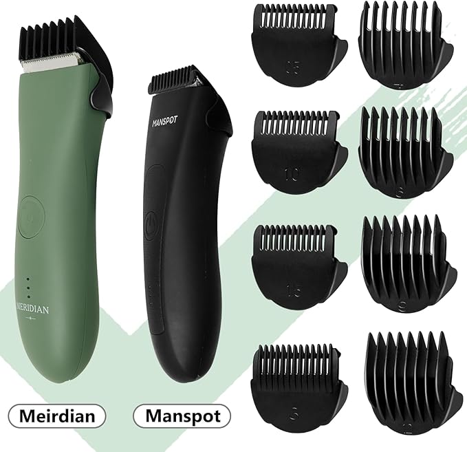 Hair Clipper Guards Guides 8pcs 0.02inch to 0.5Inch(0.5mm-12mm) Fits For Manspot Body Trimmer,Meridian Ball Trimmer Clipper Guard,8 Pack Black