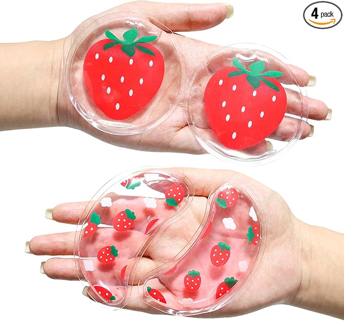 4PCS Gel Eye Ice Pack Set Reusable, Cold and Hot Compress for Eyes, Ice Pack for Eyes, Cooling Eye Pads for Eye Strain, Swelling, Redness, Dark Circles, Puffy Eyes, and Eye Recovery Surgery.
