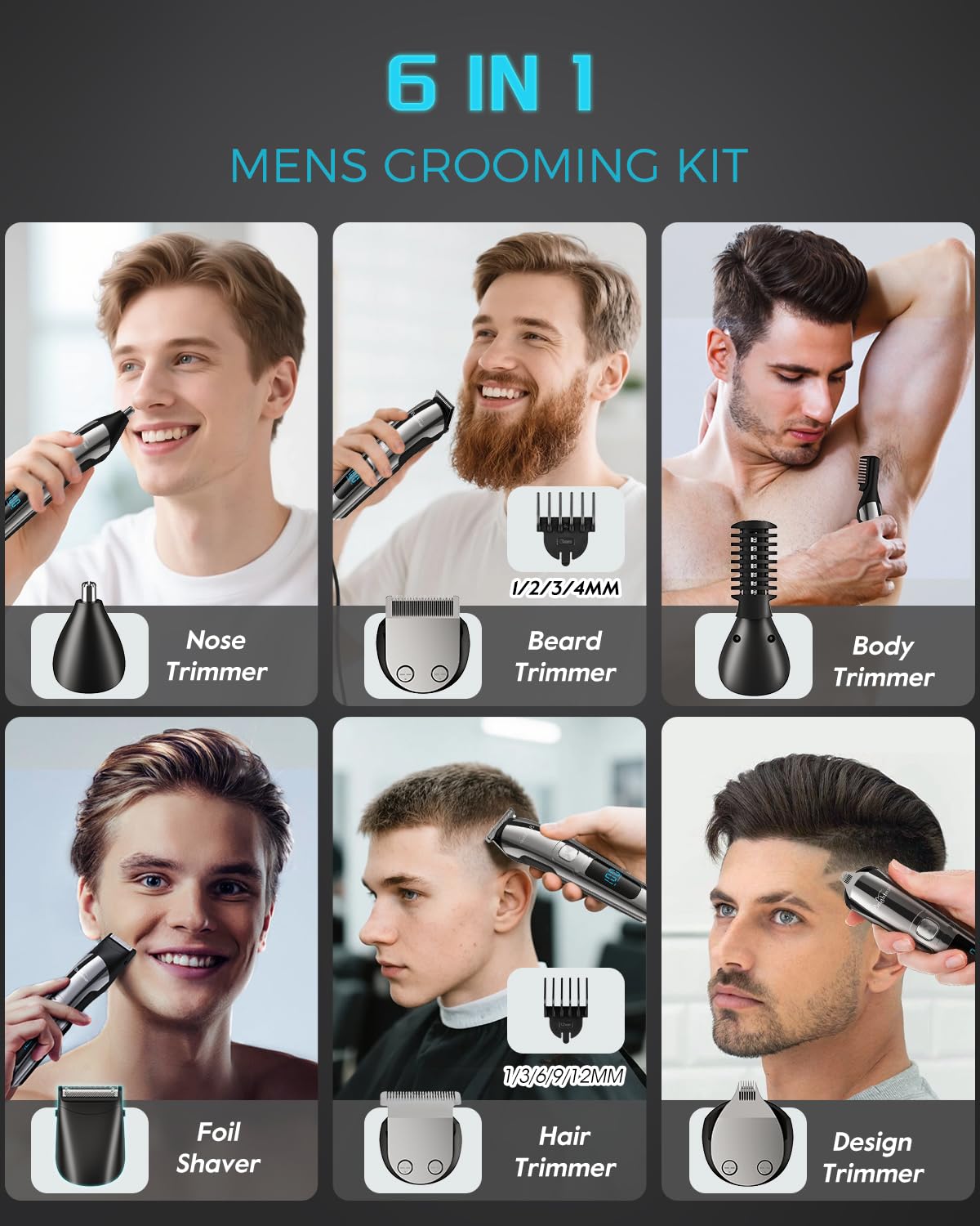 Brightup Beard Trimmer for Men - Electric Razor & Shaver