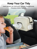 Multi-Functional Car Tissue Holder with ‌2 Storage Nets, Tissue Box Cover