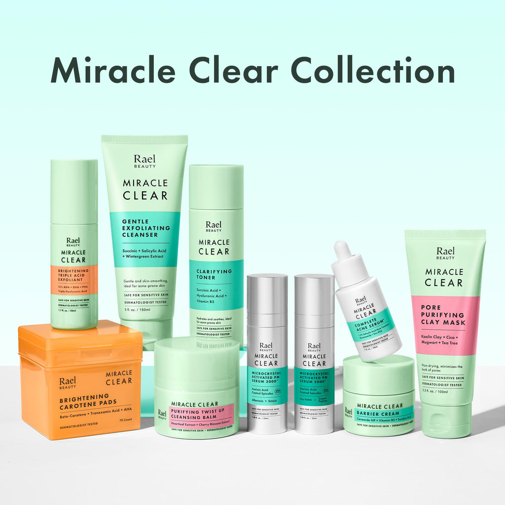 Rael Miracle Clear Toner for Face with Succinic Acid & Vitamin B5 (5.1 oz)