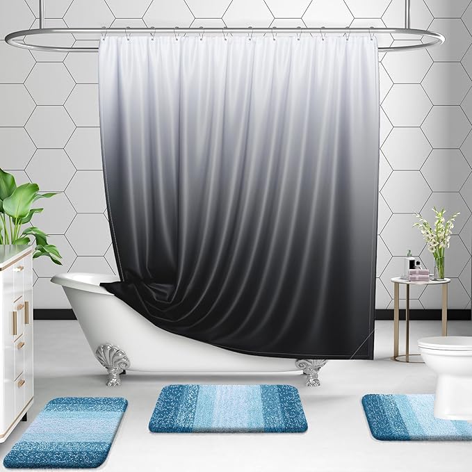 OLANLY Microfiber Bathroom Rugs Sets 3 Piece, 36"x24"+24"x16"+24"x20"