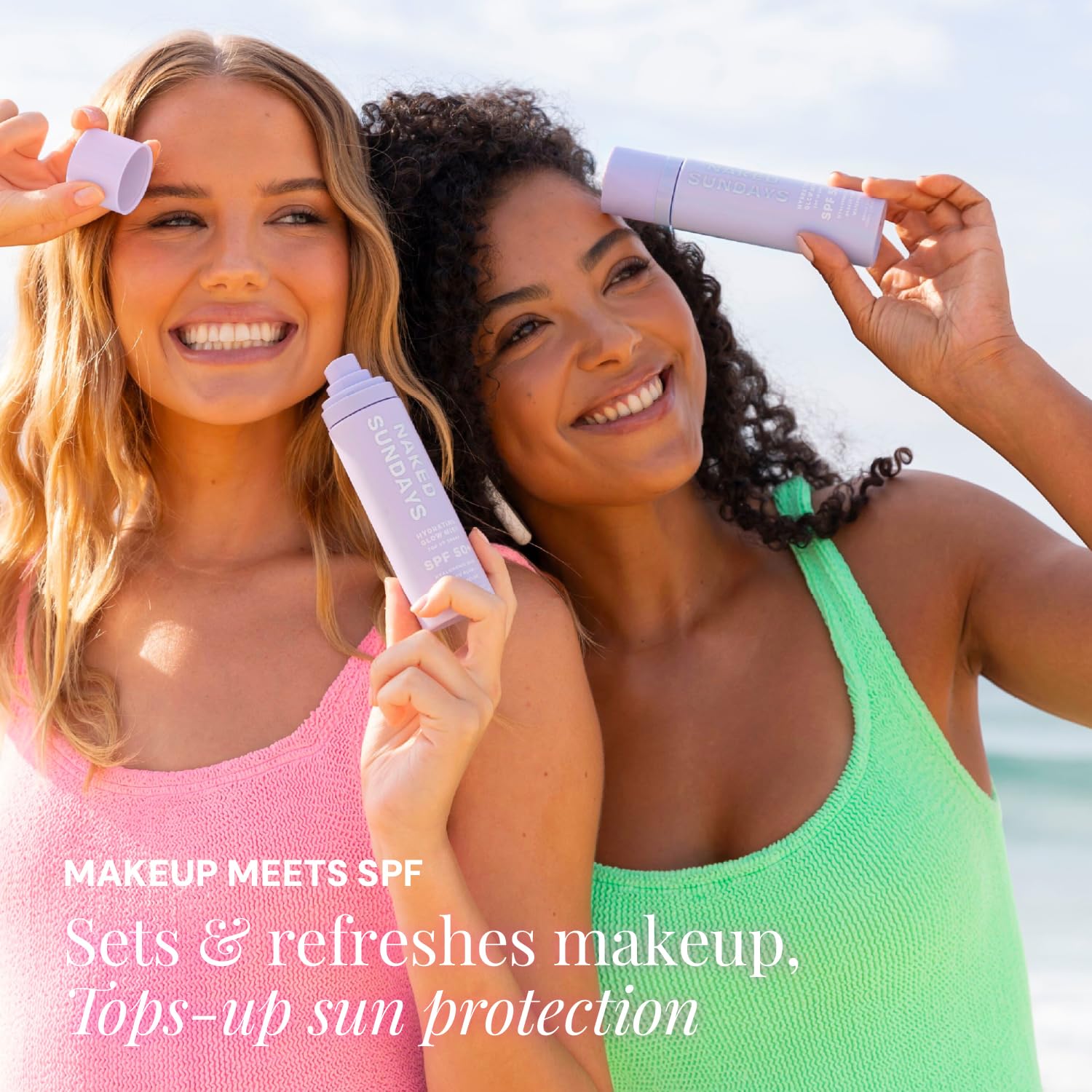 Naked Sundays SPF 50 Hydrating Glow Sunscreen Mist for Face, 75ml