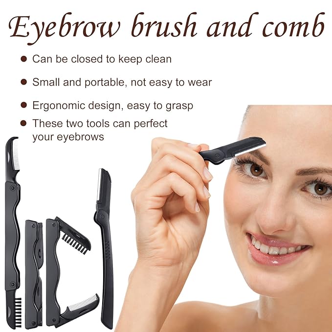 Bencailor 17 Pcs Eyelash Curlers Kit Lash Curler Eyelash Comb Seperator Extension Tweezers Eyebrow Brush Scissors False Eyelashes Applicator Eyebrow Trimmer Silicone Refills Pads for Women (Orange)