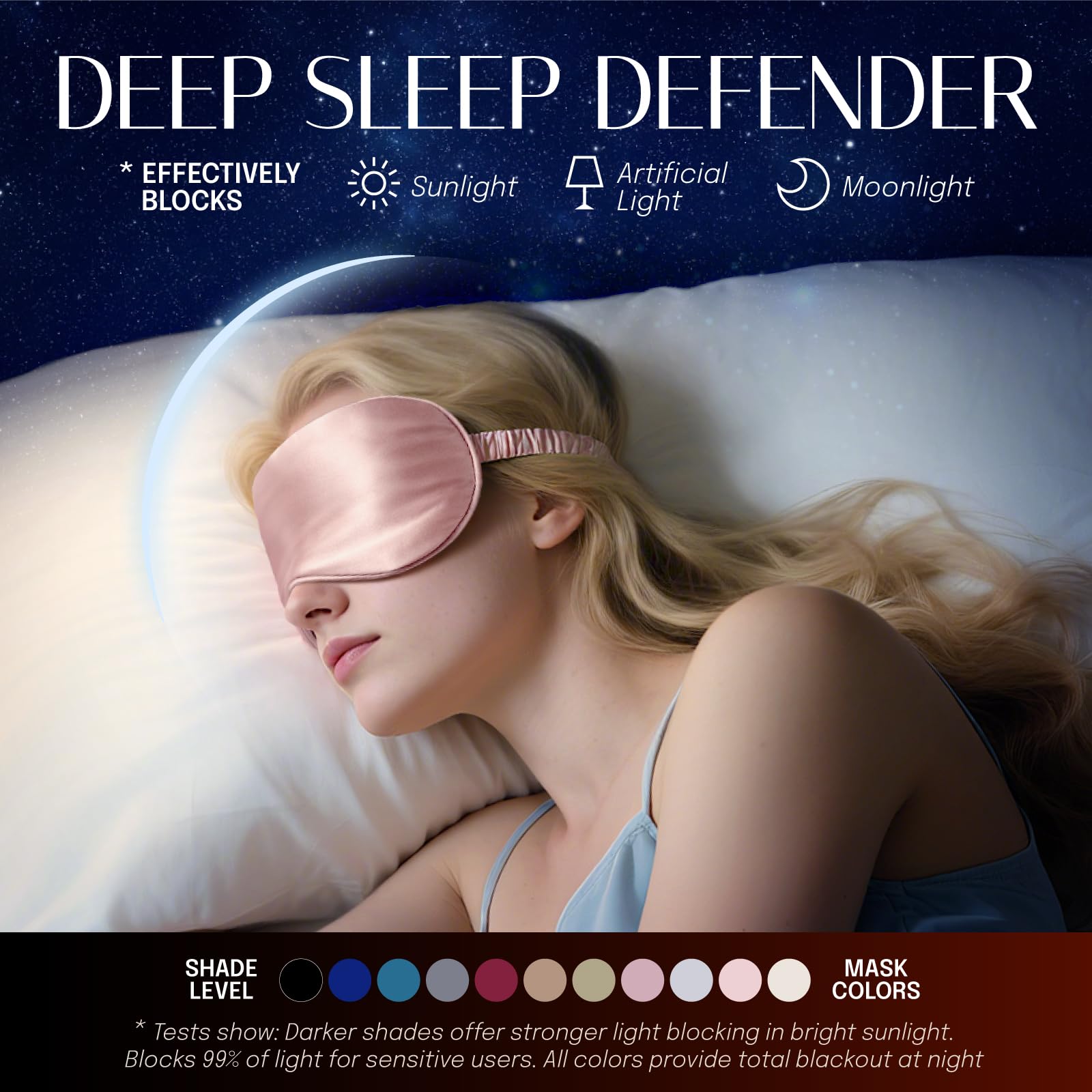 OLESILK 100% Natural Mulberry Silk Sleep Eye Mask Block Out Light, Fashion Printed Eye Mask Blindfold for Women Men Full Night Sleeping, Chic Eye Cover Eyeshade, Pattern 1