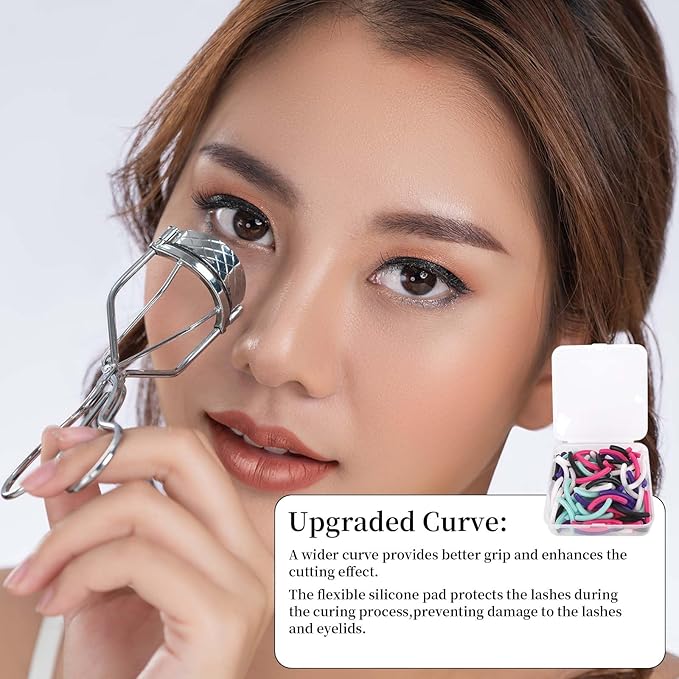 100pcs Replacement Eyelash Curler Refills for Tweezerman, Rubber Eye Lash Curler Pads for Enhanced Comfort and Curl (5 Colors)