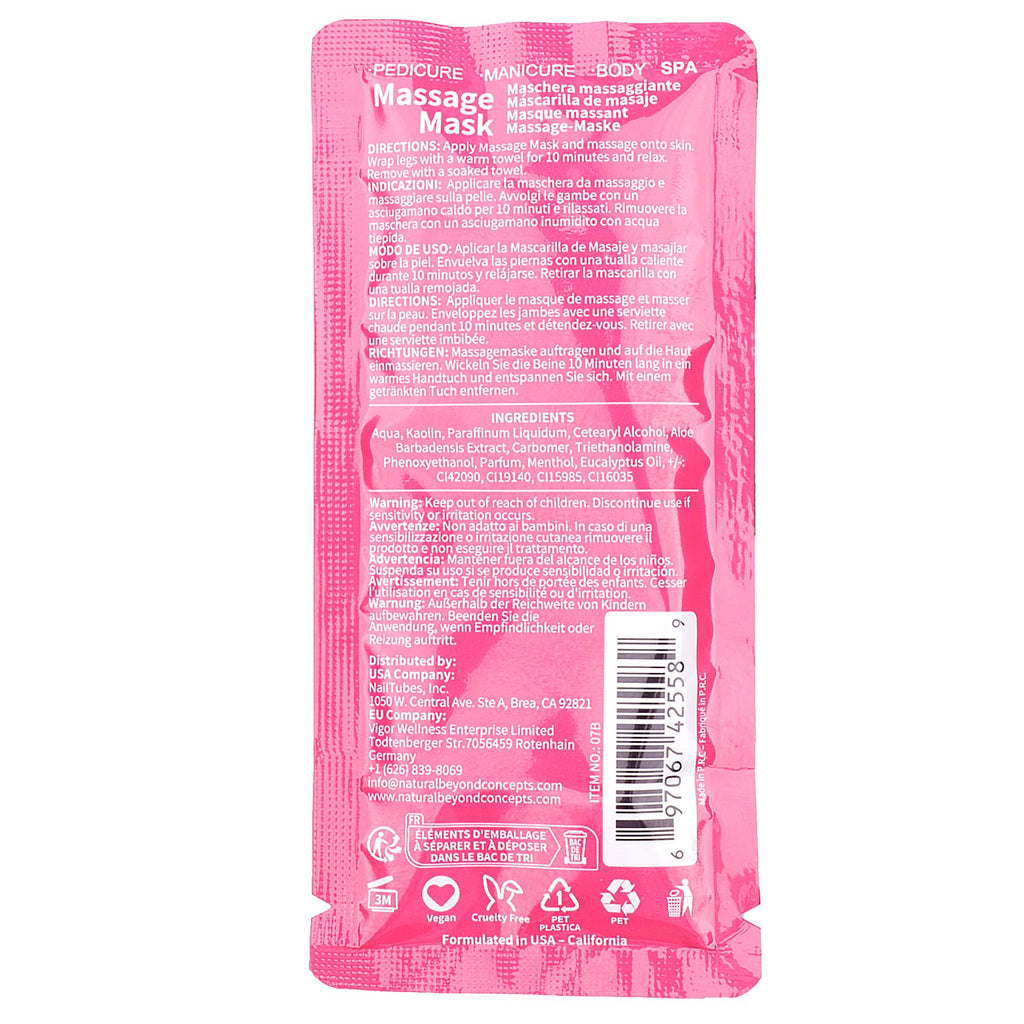 nbc BeautiLab Pedicure Kit Foot Soak Set: Bubble Salt, Sugar Scrub, Massage Mask, Massage Lotion in a Box, 4 Step Foot Spa Kit for Dry Feet and Tired Feet（1 Set Rose