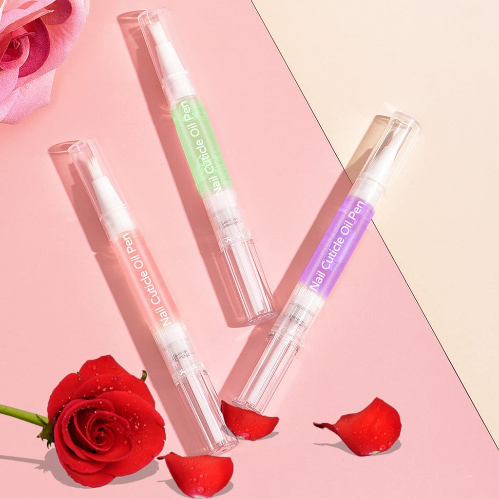 SULLMAR Nail Cuticle Oil Pen 18 Scents Gel Nail Oil Pen Nourishment Polish With Vitamins Moisturized Cuticle Care