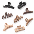 Matte Non-Slip Large Hair Clips for Women 8PCS (Neutral Colors)