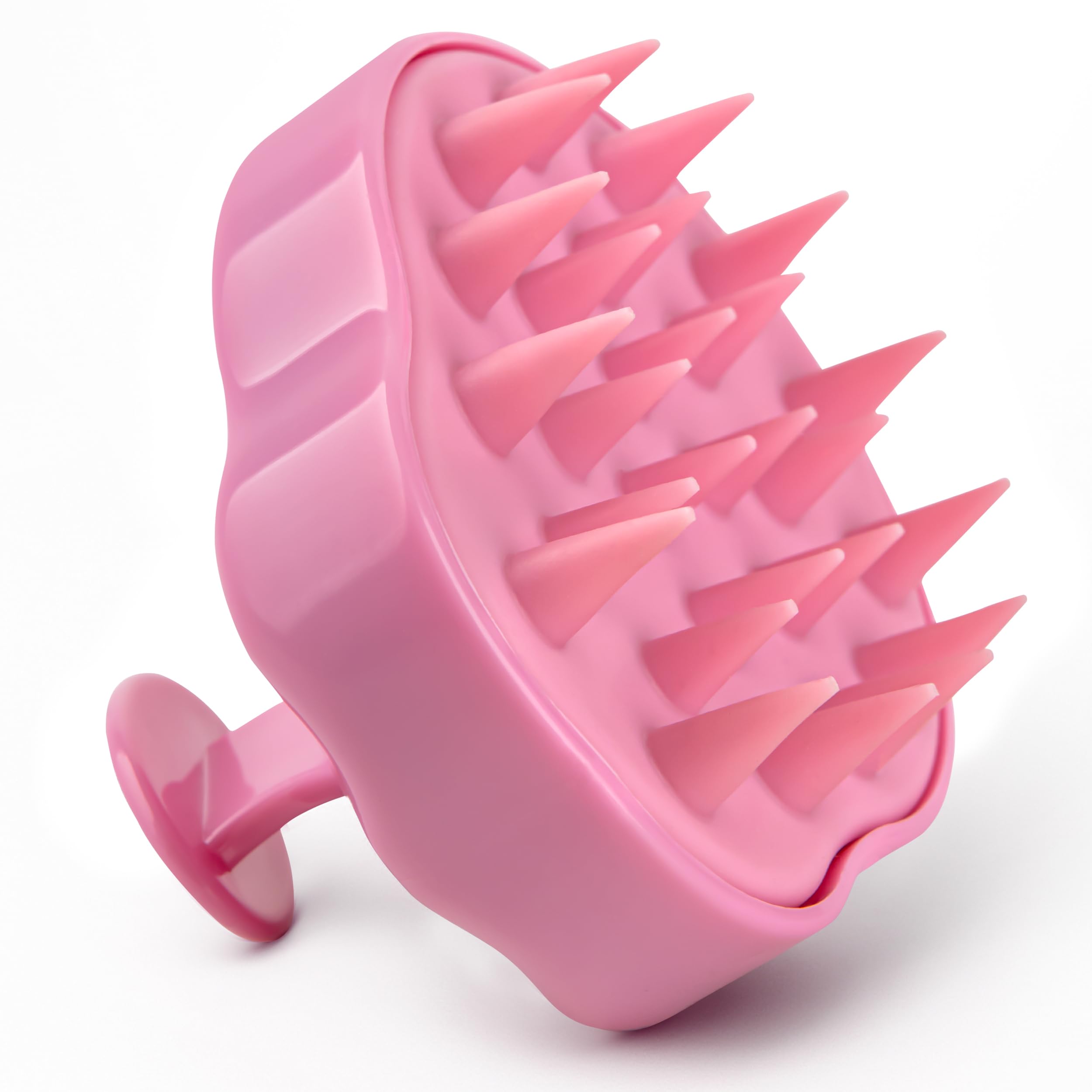 RELAXXO Scalp Massager Hair Growth – Exfoliator & Hair Scrubber for Scalp, Soft Bristles for Dandruff & Soothing Comfort, Shampoo Brush, Wet & Dry Use, Pink