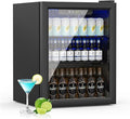 DOGHLY 1.7 Cu.ft Beverage Refrigerator Cooler, 72 Cans Mini Fridge with Glass Door, and Temperature controllable switch for Soda, Beer or Wine For Office or Bar with Removable Shelves