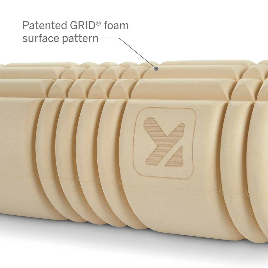 TRIGGERPOINT Performance Therapy Grid Patented Multi-Density Foam Massage Roller (30% Renewable Materials) Exercise, Deep Tissue Muscle - Muscle Pain&Tightness, Improves Circulation (13"), Tan