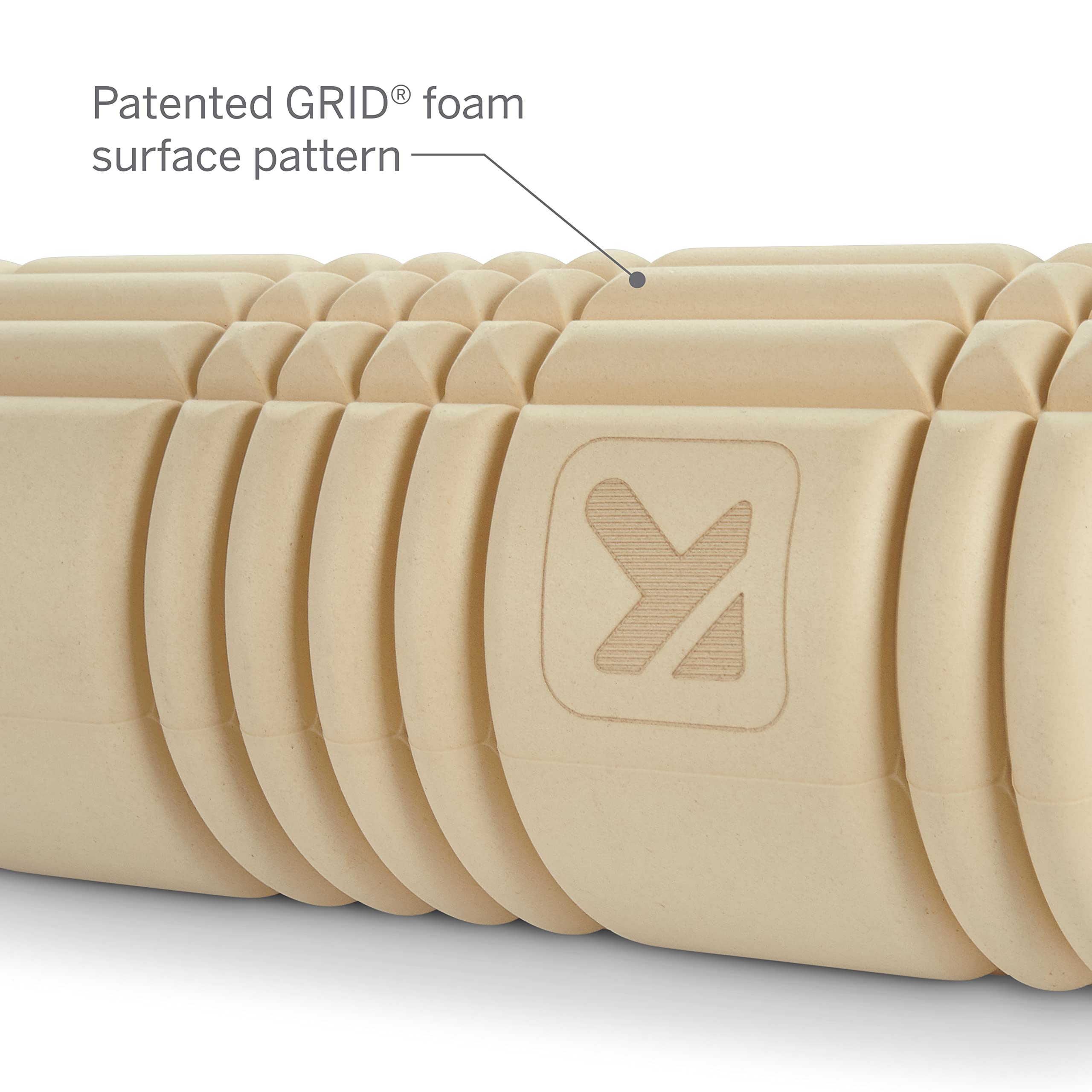 TRIGGERPOINT Performance Therapy Grid Patented Multi-Density Foam Massage Roller (30% Renewable Materials) Exercise, Deep Tissue Muscle - Muscle Pain&Tightness, Improves Circulation (13"), Tan