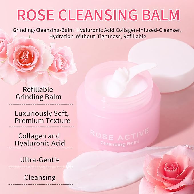 GUOYAOLIFU Makeup Melting Cleansing Balm for Face,Deep Cleansing Facial Balm for Women,Hydrating Makeup Remover Cream,Oil Control,Deep Cleanser,All Skin Types (3.3oz)