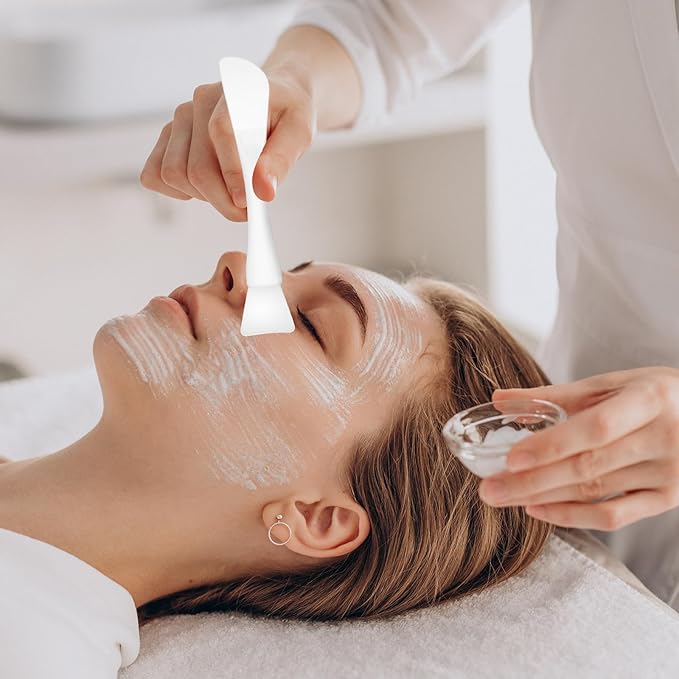 Face Mask Applicator, 4 PCS Silicone Face Mask Brush Reusable Double-Ended Facial Masks Brush Washable Facial Masks Spatula Beauty Tools for Apply Cream Lotion Mud Clay Gel Foundation