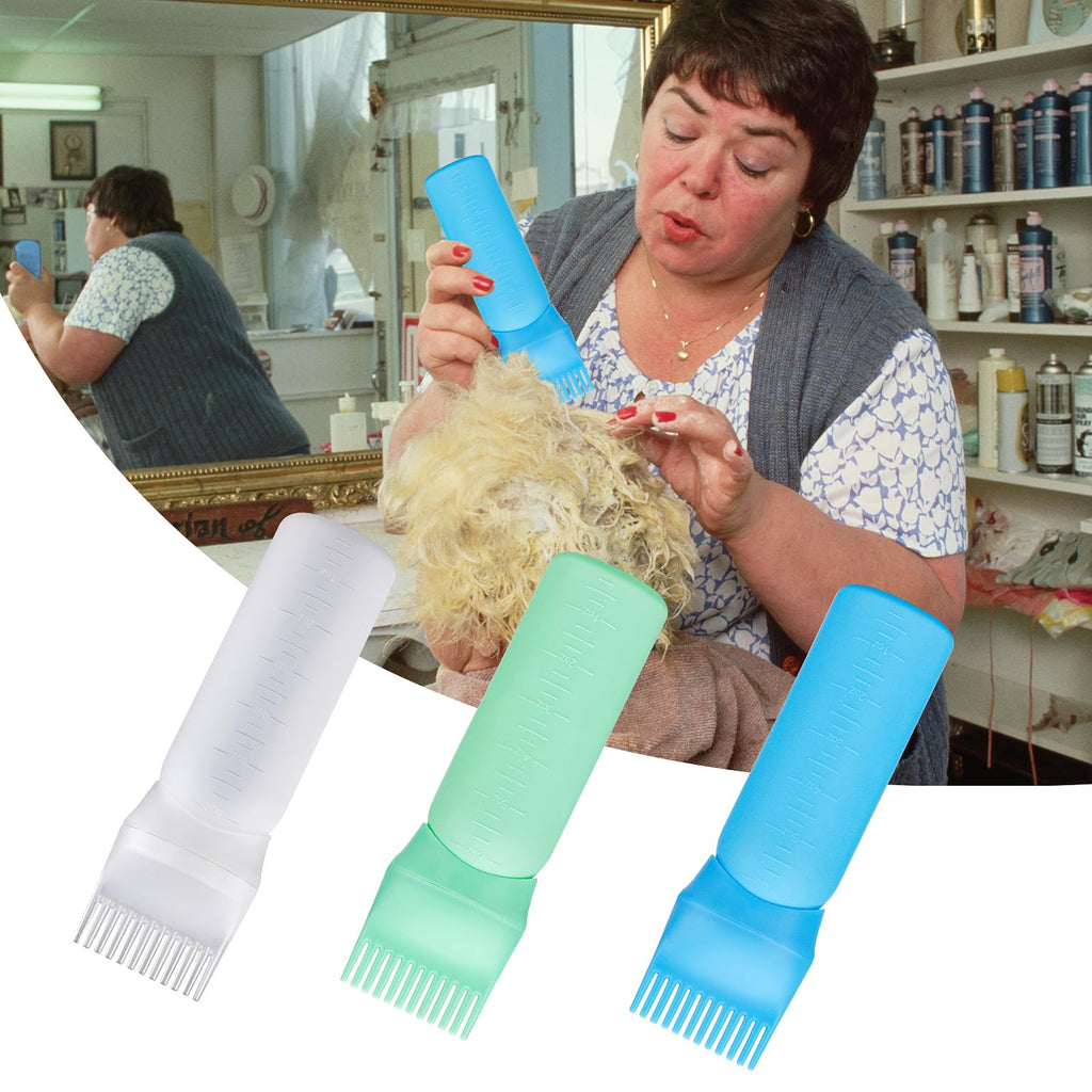 Cosywell Root Comb Applicator Bottle 6 Ounce 3 Pack, White Blue Green