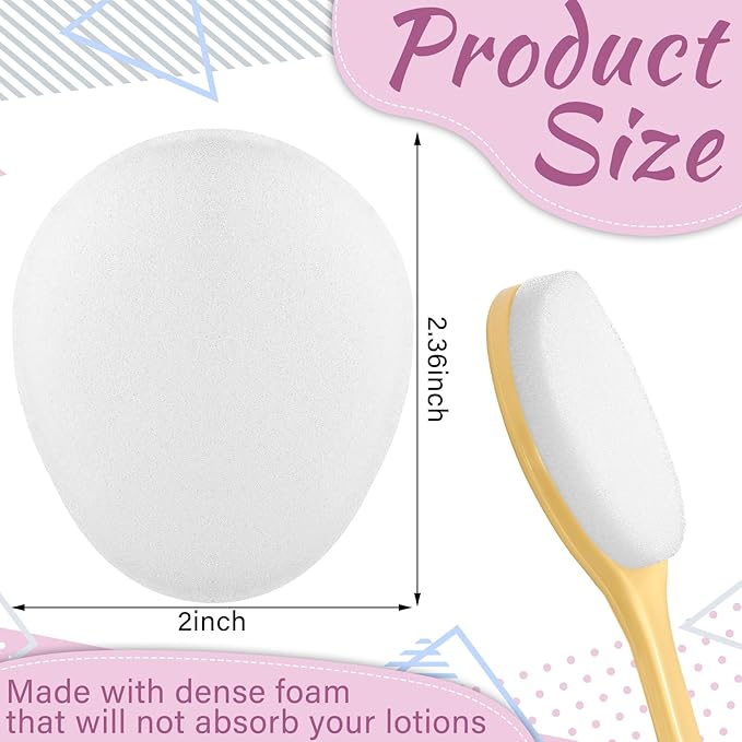 Heigble 15 Pcs Replacement Pads for Back Lotion Applicator for Your Lotion Wand Self Adhesive Replacement Pads (No Applicator)