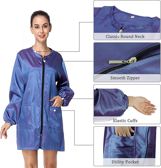 Polyester Fabric Salon Smock Professional Stylist Jacket Waterproof Haircut Cape Barber Apron