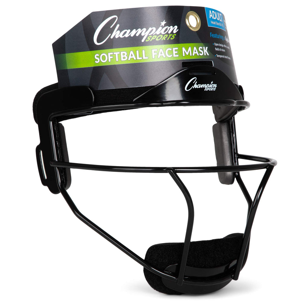 Champion Sports Steel Softball Face Mask - Classic Fielders Masks for Adults - Durable Head Guards - Premium Sports Accessories for Indoors and Outdoors - Purple