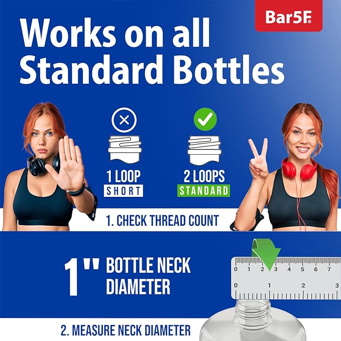 Bar5F Pumps for Shampoo and Conditioner Bottles, Salon-Brand Liters, 2 Pack