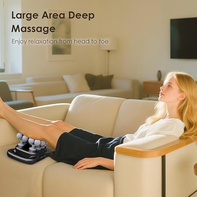 GAXEZO 16 Head Massage Gun Set, Deep Tissue Percussion Massager, 2600mAh Electric Massage Tools with 9 Styles & Levels, Black
