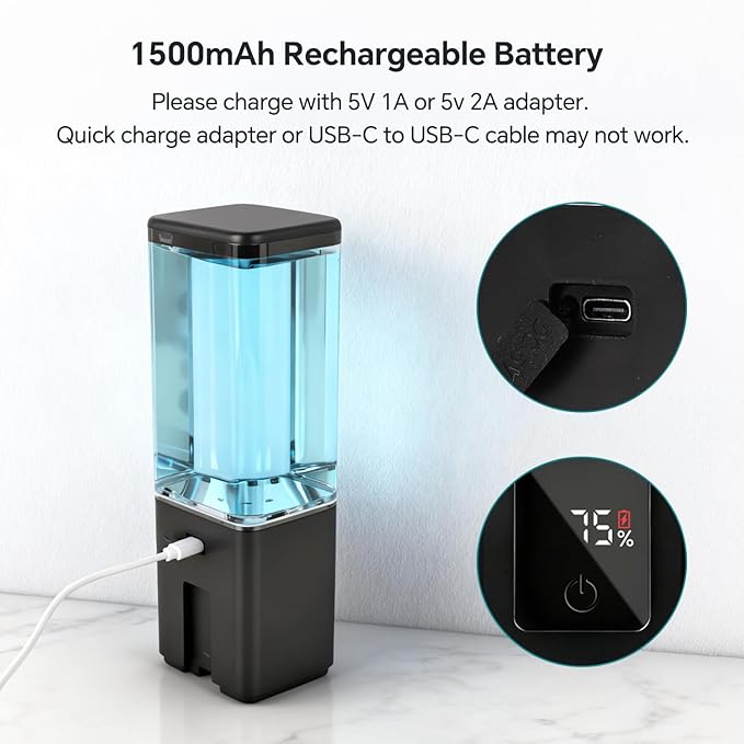 LAOPAO Soap Dispenser, Automatic Soap Dispenser Wall Mount Rechargeable Foaming Soap Pump for Bathroom Kitchen, Touchless Foam Soap Dispenser for Dish/Hand/Shower Soap, Home & Commercial, 540ml, Black
