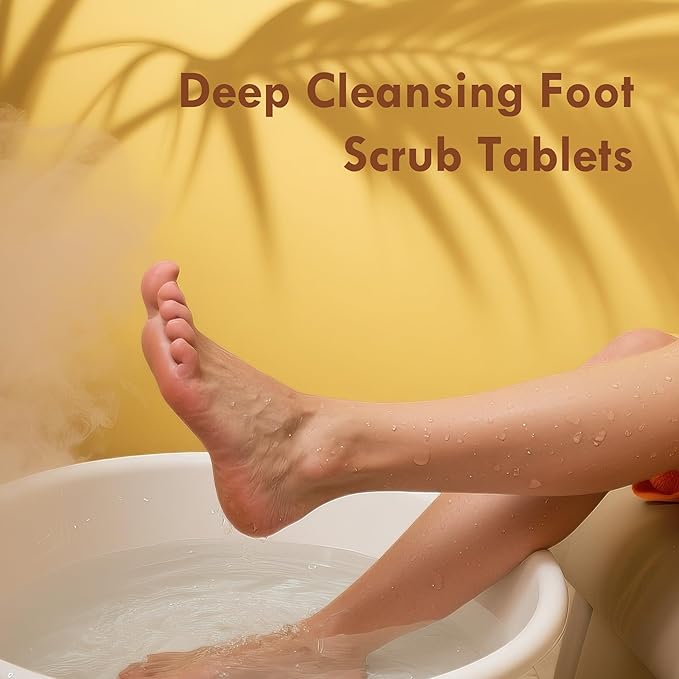 NOVAL Pedicure Spa Tablet - Fast Dissolving, Gentle & Portable Foot Soak for Softening Calluses & Hydrating Skin, Tiny Travel Size, Pineapple Scent