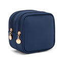 XIAOLER Small Makeup Pouch, Double Zipper Cosmetic Bag, Travel Makeup Bag, Cute Makeup Bag for Purse, Mini Toiletry Bag (Black)