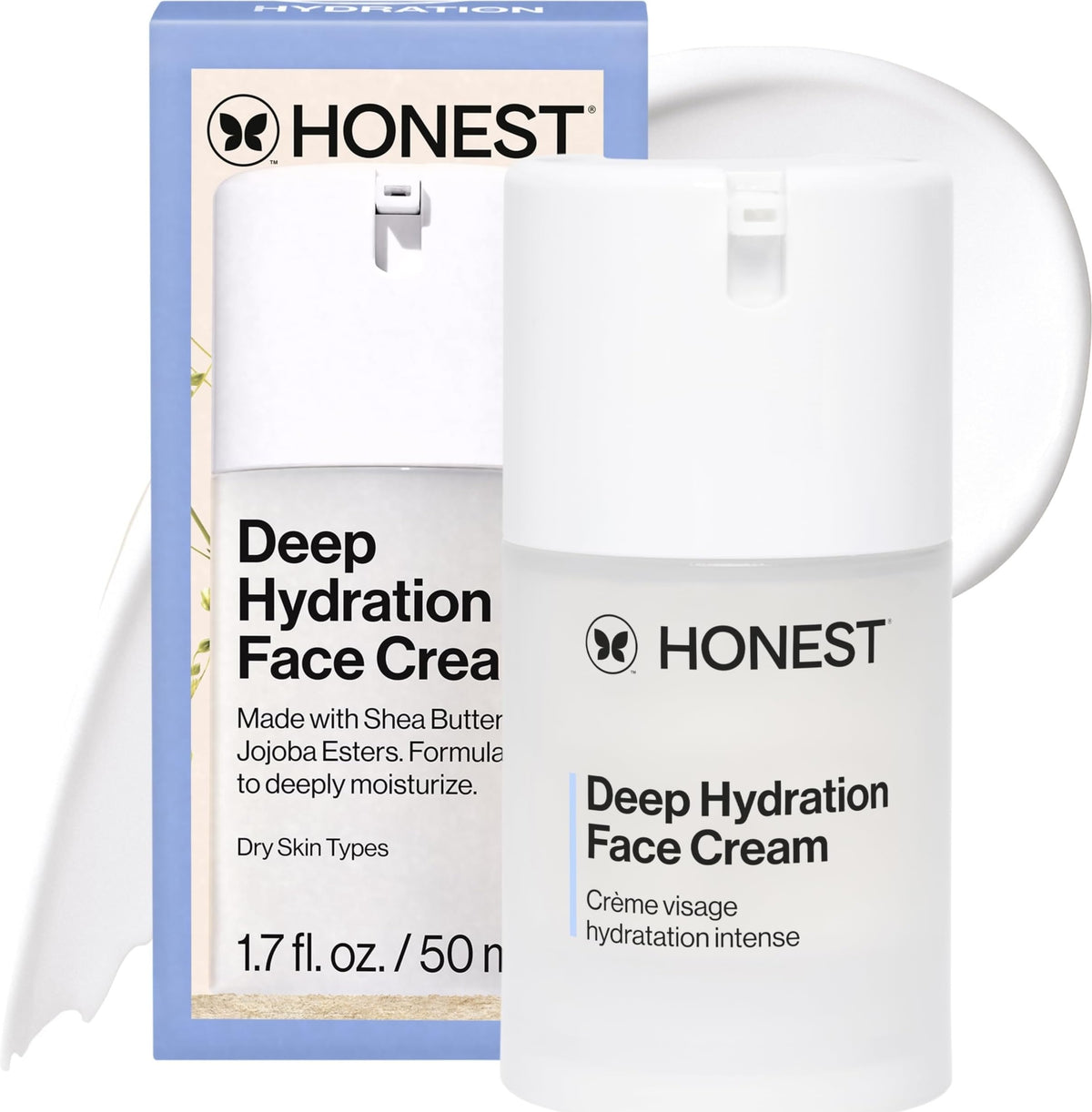 Honest Beauty Deep Hydration Face Cream for Dry Skin, 1.7 fl oz
