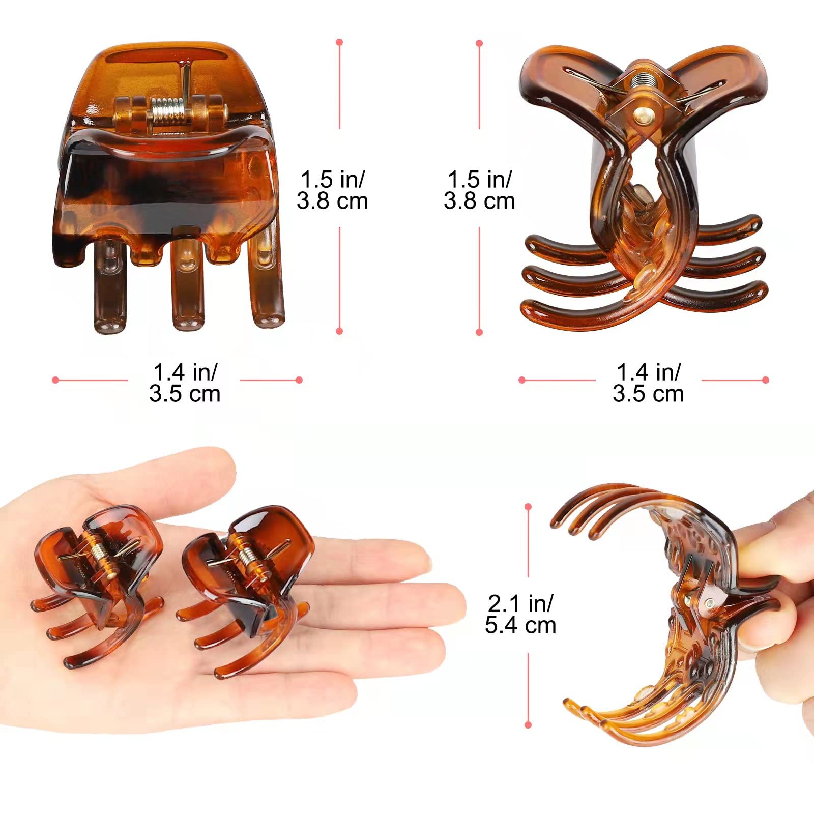 6 Pieces Hair Jaw Claws, Morhom 1.4 Inch Thick or Medium Hair Clips for Women and Girls