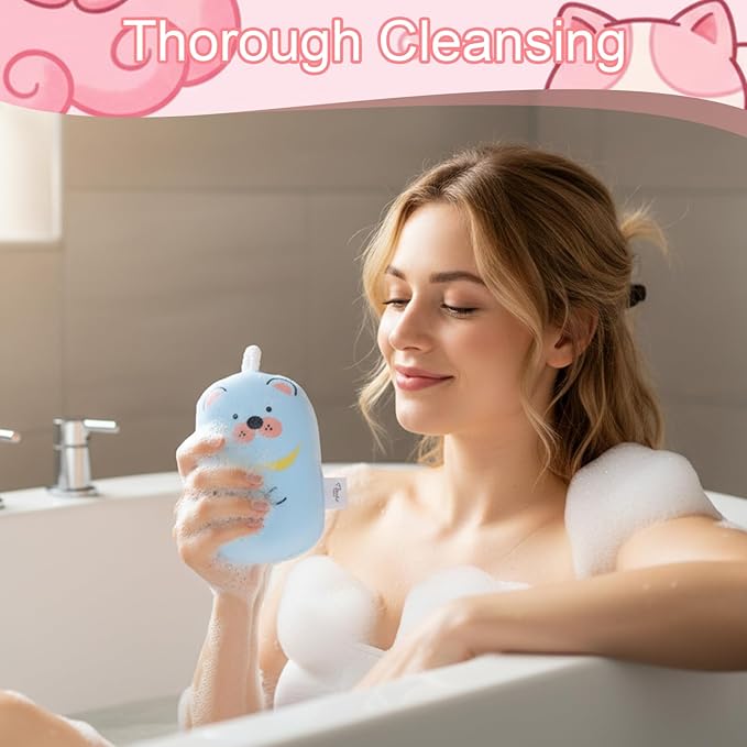 4 Pcs Baby Bath Sponge, Multicolored-Bath Loofah Sponge Bath Sponges for Kids Babys Absorbent Shower Sponges Soft Baby Spongess for Bathing