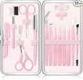 Eyebrow Kit, 17 in 1 Tweezers for Women Facial Hair, Hair Scissors with Comb, Eyebrow Trimmer, Brow Brushes, Hair Tools Travel Bag, Professional Grooming Tweezer Set