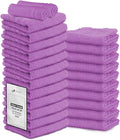 STF Linen Hand Towels (Pack of 24) Purple Economy Salon Towels - 100% Cotton Spa Towel – 16 x 27 Inches Highly Absorbable, Facial, Gym, Hair Towels Face Towels Bulk (Not Bleach Proof)