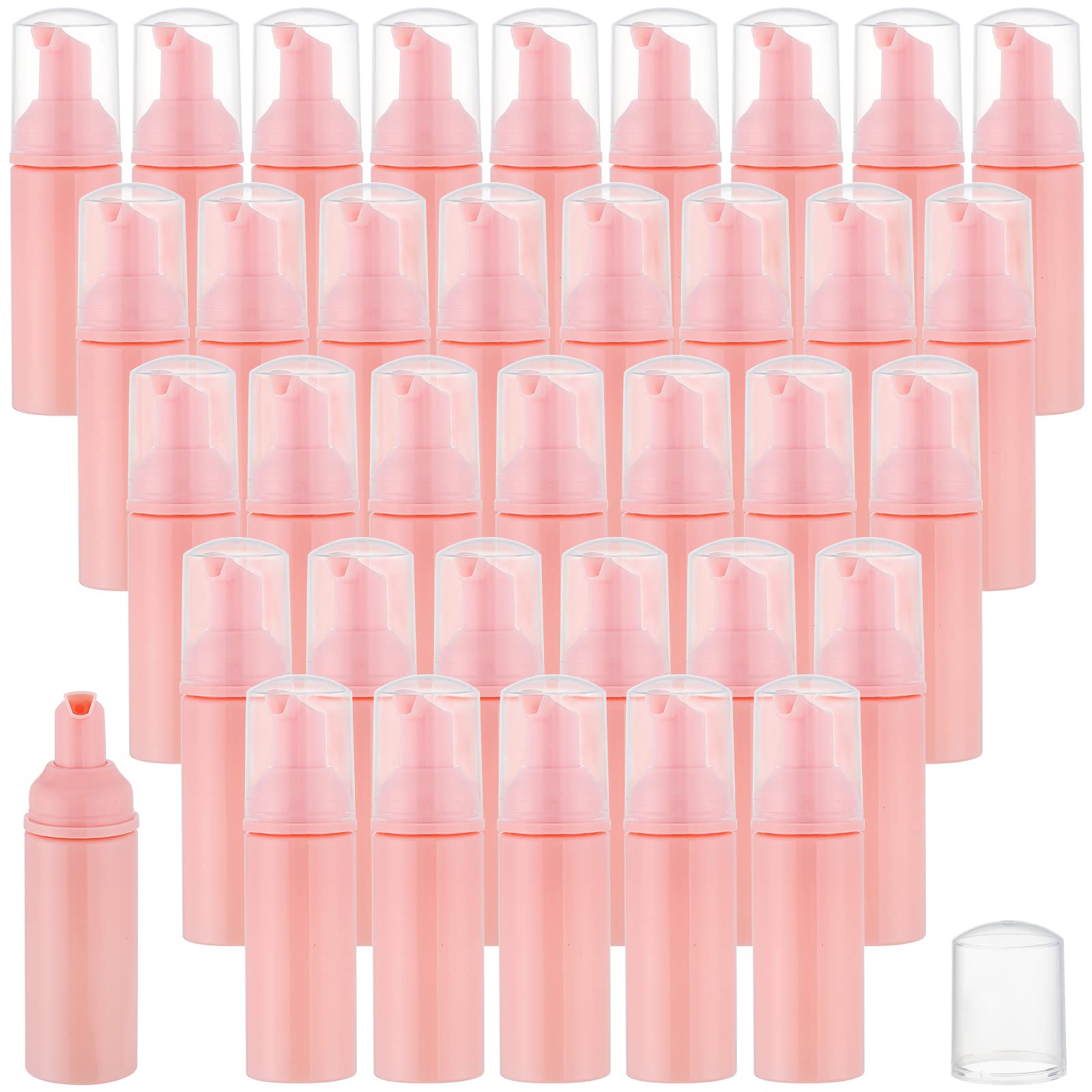 GliSun 36 Pcs Foam Pump Bottle 2oz Empty Refillable Travel Dispenser