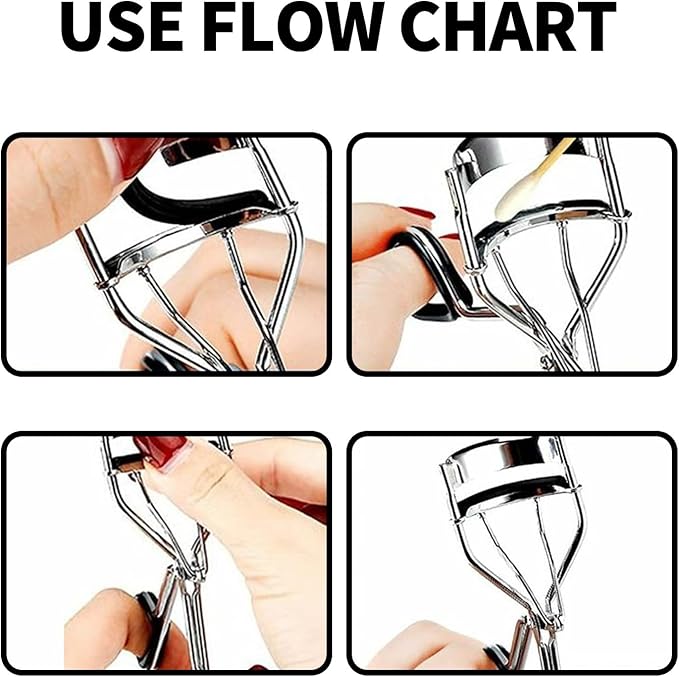 48PCS Eyelash Curler Refill Pads Compatible with Shiseido Eye Lash and Cosmetic Accessory, Silicone Soft Rubber Curler for Universal Eyelash Curler, Black