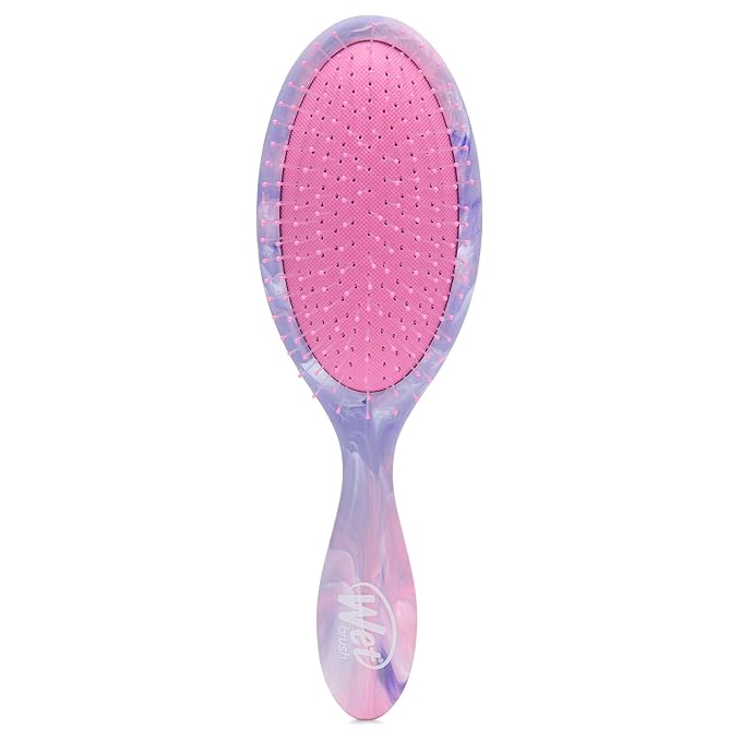 Wet Brush Original Detangler, Pink (Matte Marble), Ultra-Soft IntelliFlex Bristles Glide Through Tangles, Detangling Hair Brush (Wet & Dry), Women & Men, Limited Edition