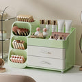 Booklov Large Makeup Organizer for Vanity Countertop, Green Cream